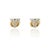 Natural Diamond Trio Stud Earrings Made in 18k Yellow Gold- A Pair For Sale - Image 4 of 14