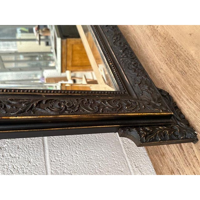 Wood Antique Napoleon III Mirror For Sale - Image 7 of 10