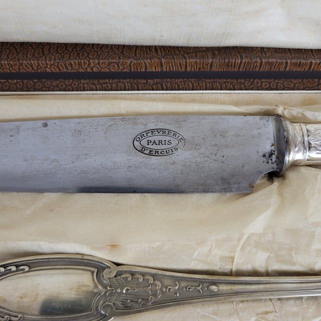 Antique Silver-Plated Flatware Set by Maison Ercuis, 1890s, Set of 61 For Sale - Image 12 of 14