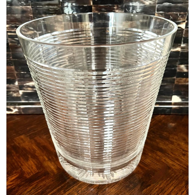 Ribbed Crystal Ice or Champagne Bucket For Sale - Image 10 of 11