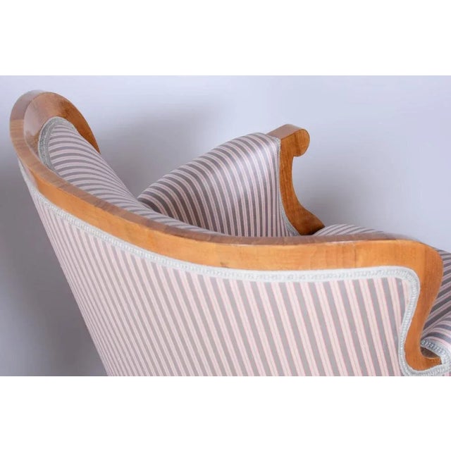 Restored Biedermeier Pair of Armchairs. Modernist Viennese model. Source: Vienna, Austria Period: 1830-1839 Material:...