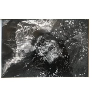 "Woman Underwater" Contemporary Abstract Figurative Black and White Photograph For Sale