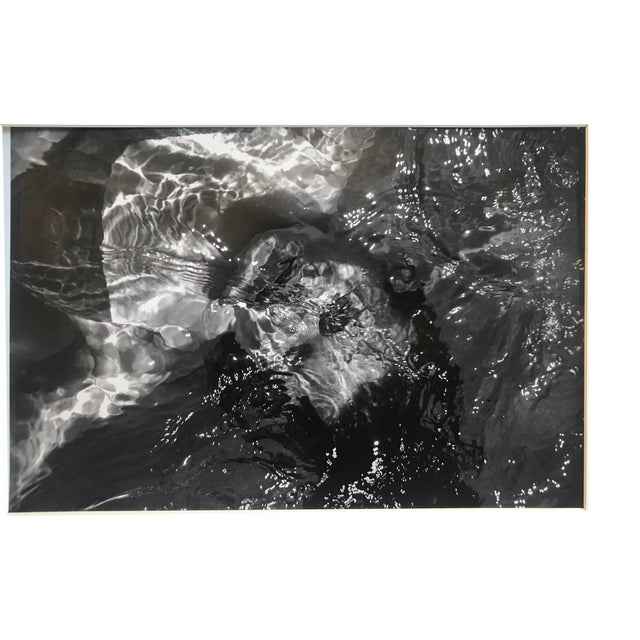 "Woman Underwater" Contemporary Abstract Figurative Black and White Photograph For Sale