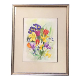 Watercolor by California Artist Helen Barker For Sale