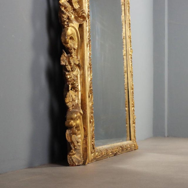 Baroque Mirror in Gilded Pine Wood For Sale - Image 11 of 15
