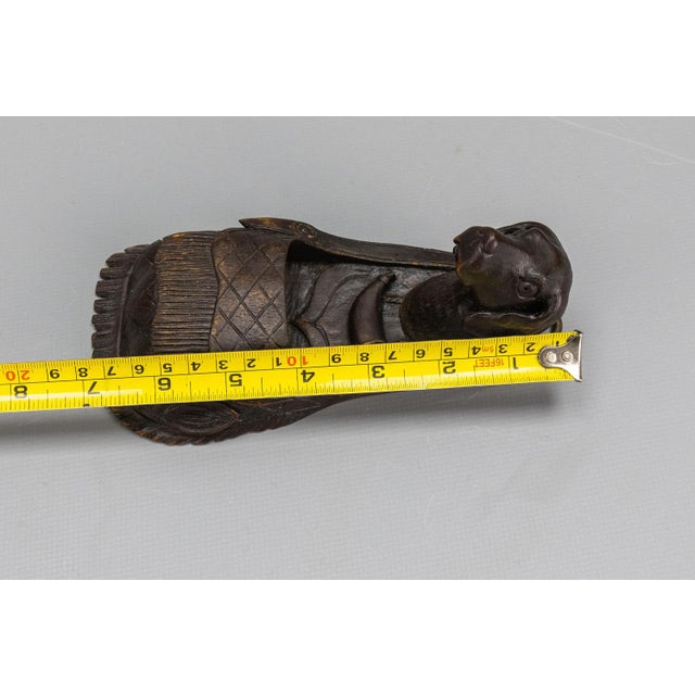 Black Forest Hand-Carved Wooden Wall Mounted Salt Box, 1890s For Sale - Image 18 of 18