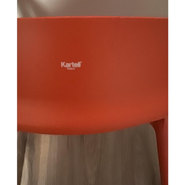 Mid-Century Modern Kartell Masters Arm Chair by Philippe Starck and Eugeni Quitllet- Orange For Sale - Image 3 of 11
