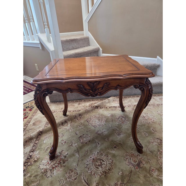 Vintage French Carved Side Table For Sale - Image 10 of 10