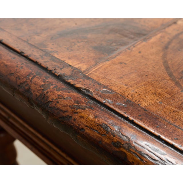 18th Century French Louis XIII Walnut Library Table or Desk For Sale - Image 17 of 18