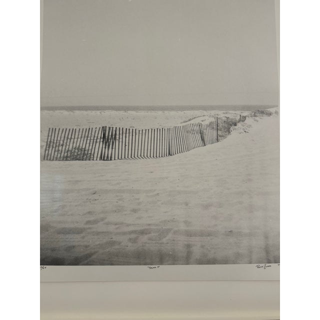 2020s Framed Fine Art Beach Film B + W Photograph in Walnut Shadowbox W/ Museum Glass- 22 X 27” For Sale - Image 5 of 11