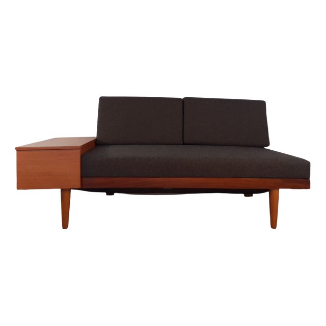 Mid-Century Norwegian Teak Svanette Sofa Daybed with Anthracite Fabric by Ingmar Rellling for Ekornes, 1960s For Sale