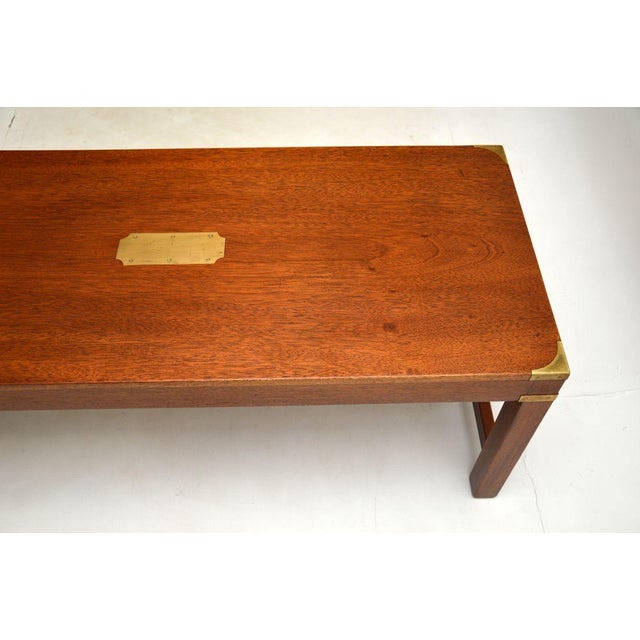 Military Campaign Coffee Table, 1930s For Sale - Image 6 of 8