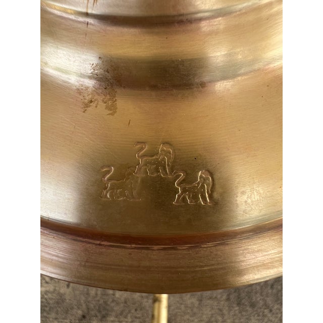 Late 19th Century Antique Romanov Era Imperial Russian Tula Samovar – Rare Three-Lion Crest – Brass/Tombac – C. 1890-1910 For Sale - Image 5 of 17