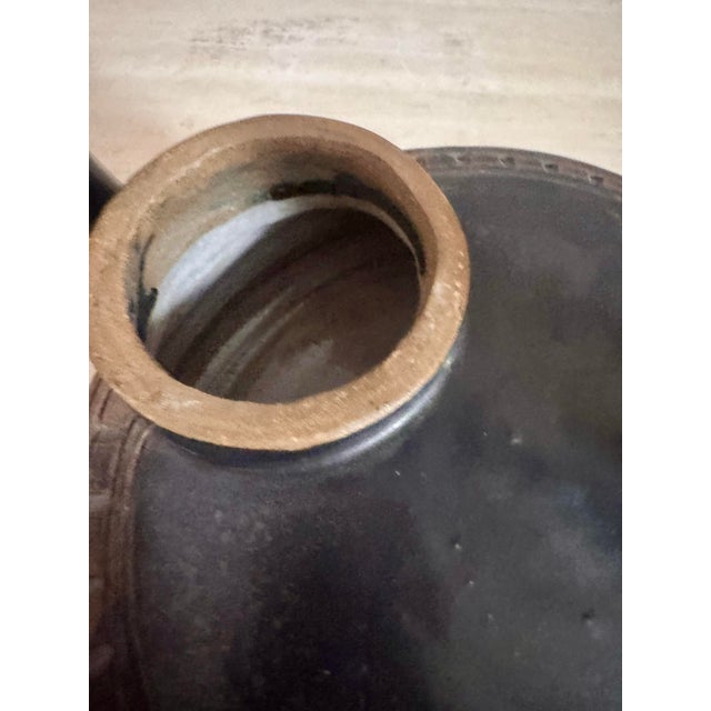 Mid 20th Century Vintage Sculptural Artisan Studio Pottery Teapot Signed For Sale - Image 5 of 12