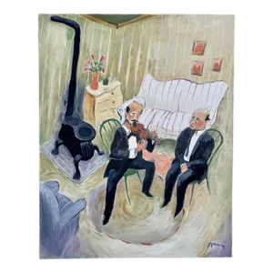 2009 “Audience of One” Oil Painting on Canvas by David Fleming. -