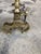 Pair of St Clair Glass and Brass Andirons For Sale - Image 9 of 11