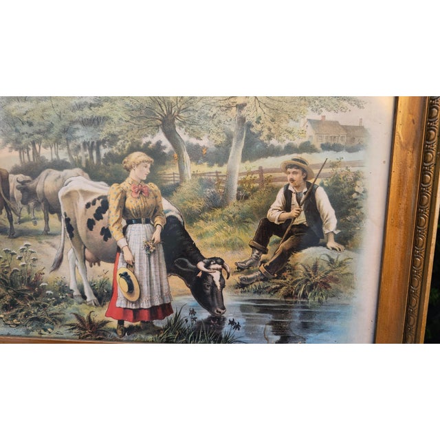 Unknown, Before the Wedding, 1890s, Oleograph, Framed For Sale - Image 4 of 8