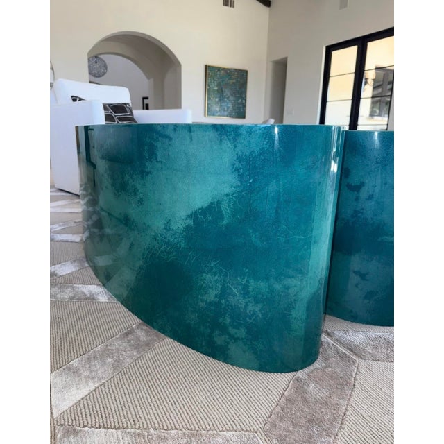 Teal Julian Chichester Bali Coffee Table Pair For Sale - Image 8 of 11