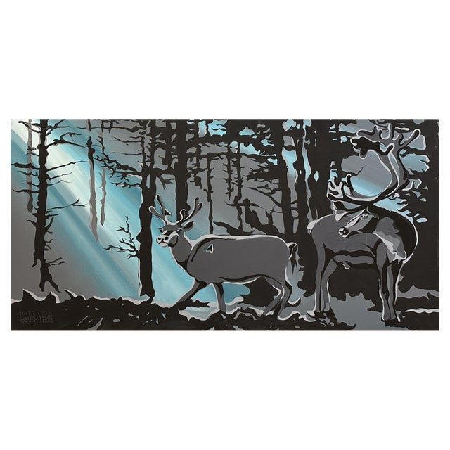 Patrīcija Brekte, In the Forest 2, Acrylic on Canvas, 2014 For Sale