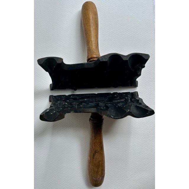 Wood Pair of Antique Make a Toy Co. Handled Toy Soldier Casting Moulds For Sale - Image 7 of 17