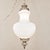 Hollywood Regency Late 20th Century Hollywood Regency Milk Glass Swag Lamp Sculptural Globe Newly Rewired For Sale - Image 3 of 12