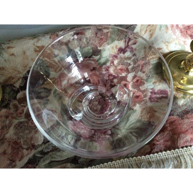 Vintage Clear Steuben Snail Bottom Crystal Bowl, Signed For Sale - Image 11 of 12