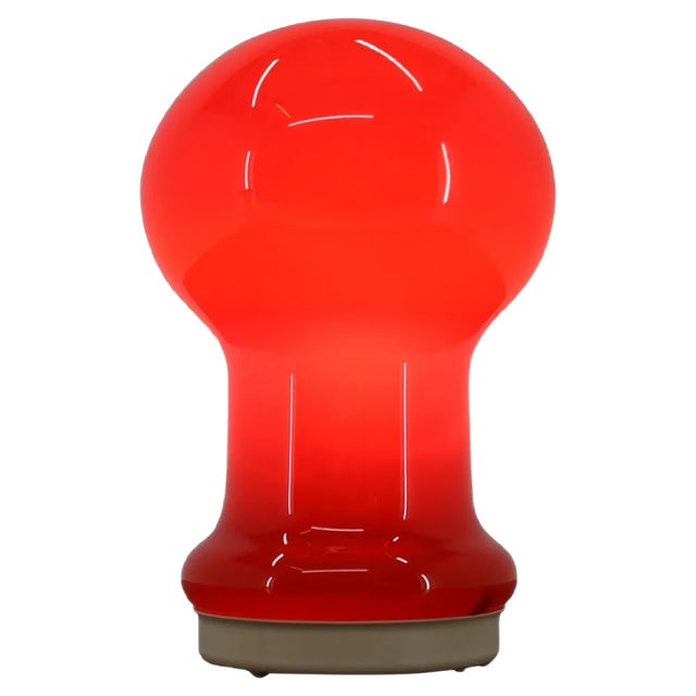 Glass Table Lamp, 1970s For Sale