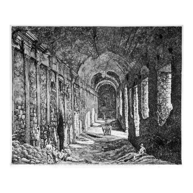 Luigi Rossini - Interior View of the Substructures \. - Etching - 1824 For Sale