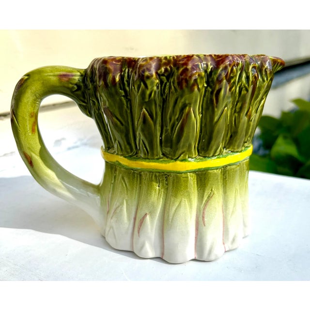 Mancer Italian Majolica Asparagus Pitcher For Sale In New York - Image 6 of 11