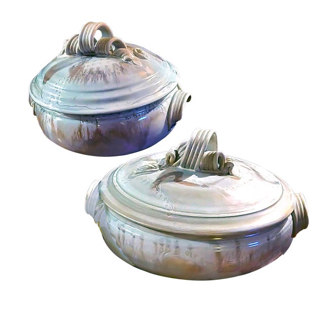 Studio Beauceware "Oven-To-Table" Covered Casseroles Signed Garnier - a Pair For Sale