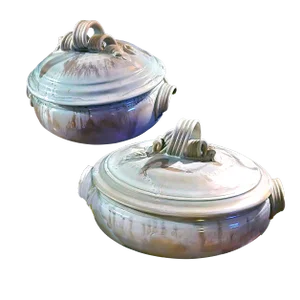 Studio Beauceware "Oven-To-Table" Covered Casseroles Signed Garnier - a Pair