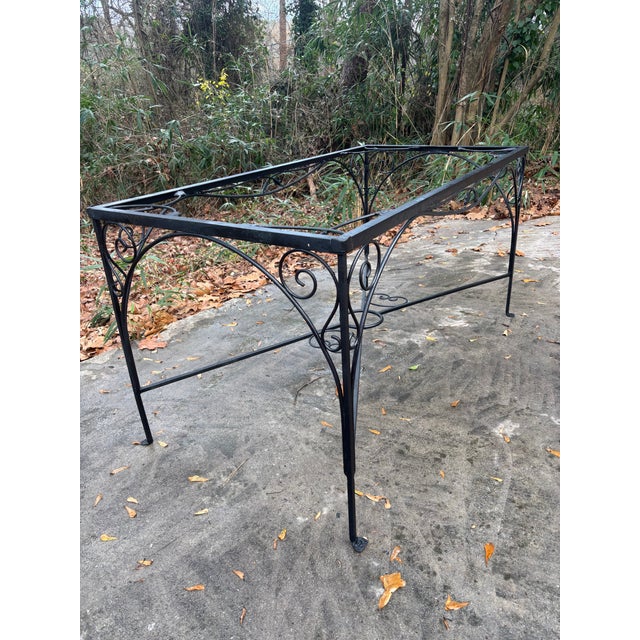 1940s 1930s Early Salterini Iron Patio Table Base, Attributed For Sale - Image 5 of 10