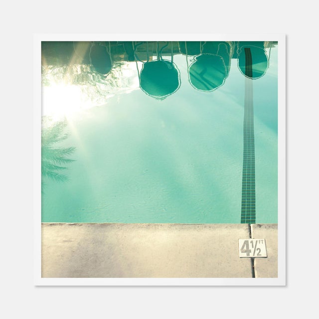 Contemporary Pool Reflections by Christine Flynn in White Framed Paper, XL Art Print For Sale - Image 3 of 3