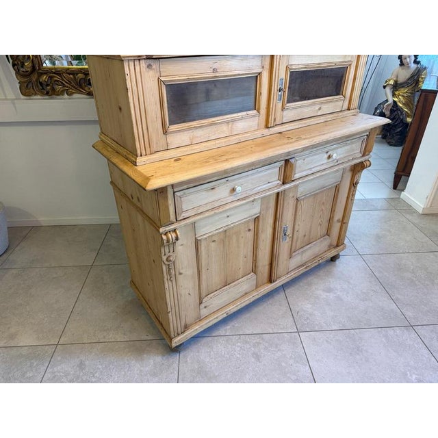 Gründerzeit Display Kitchen Credenza in Spruce, 1880s For Sale - Image 15 of 17