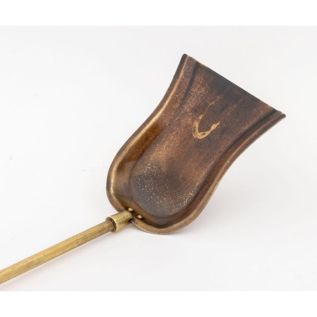 Group of Five Federal Style Brass Fireplace Tools For Sale - Image 10 of 15