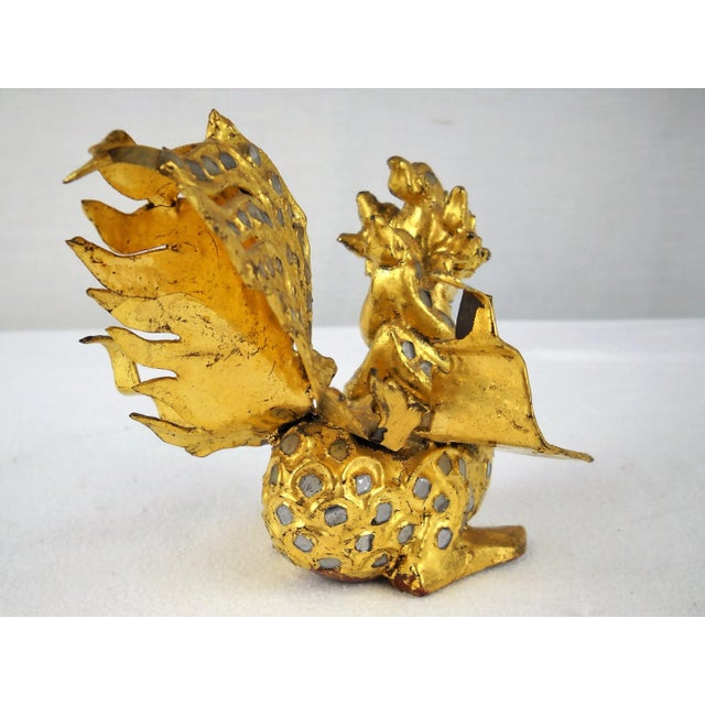 Red Burmese Mirrored Gilt Hintha Bird Figure For Sale - Image 8 of 10