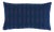 Schumacher Ainsley Stripe Indoor & Outdoor 18" Lumbar Pillow in Navy For Sale