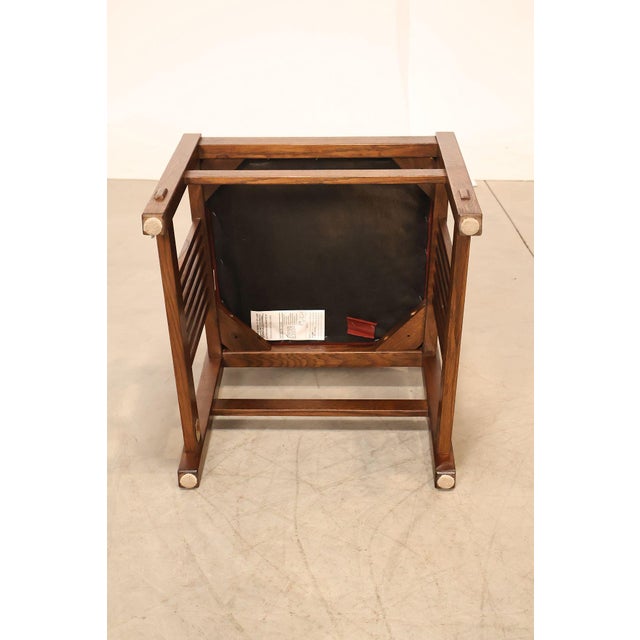 Stickley Mission Collection Set Of Four Oak High Back Spindle Dining Chairs For Sale - Image 18 of 18