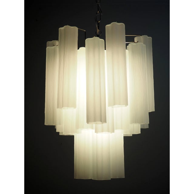 Glass Glass Tube Chandelier, 1990s For Sale - Image 7 of 13