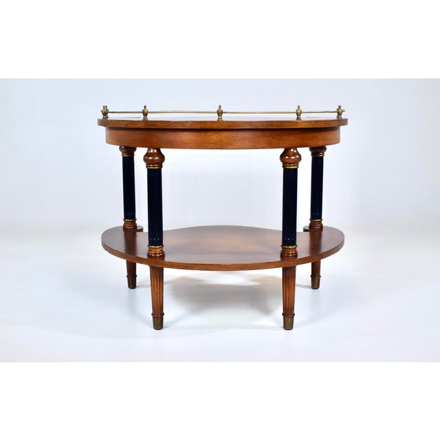 Wood Vintage French Regency Style Burl Wood "Kidney Bean" Side or Tea Table For Sale - Image 7 of 14