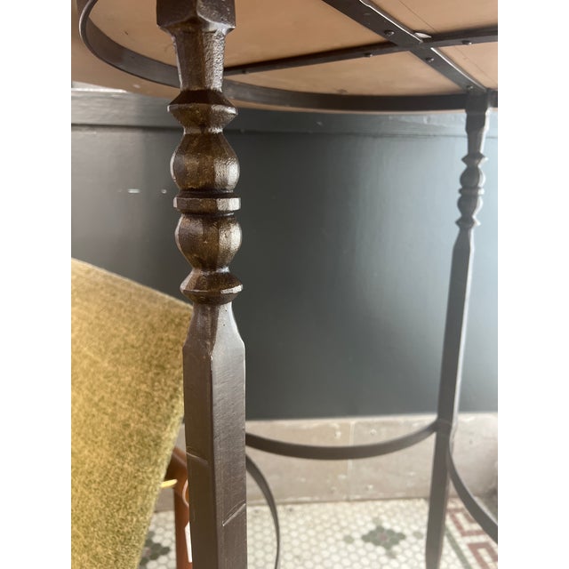1990s High Top Bar Table With Checkerboard Tile Design For Sale - Image 10 of 11