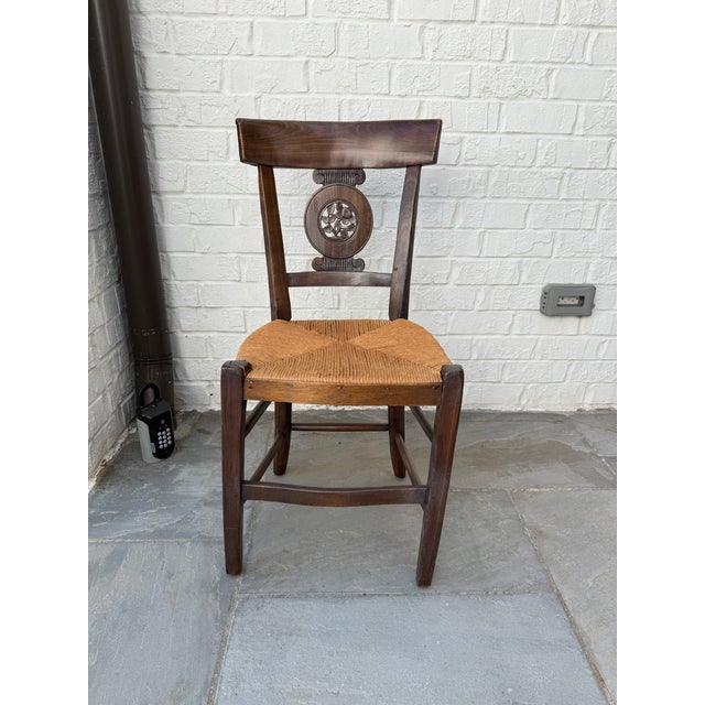 Wood Set of 7 Antique Directoire Chairs For Sale - Image 7 of 14