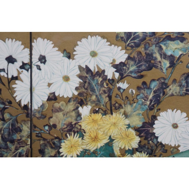 Japanese Paulownias & Chrysanthemums Lithograph After Sakai Hoitsu 31" For Sale - Image 11 of 13