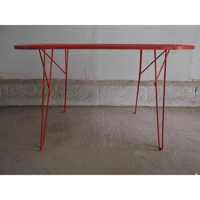 Metal Modernist Architectural Style Painted Steel Cocktail Table Circa 1960 For Sale - Image 7 of 9