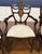 Wood Set of Four Inlaid Shieldback Dining Chairs With Arms - Showroom Samples For Sale - Image 7 of 12