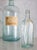 Baby Blue Pair of American Antique Aqua Apothecary Bottles From Chicago and Lexington For Sale - Image 8 of 18