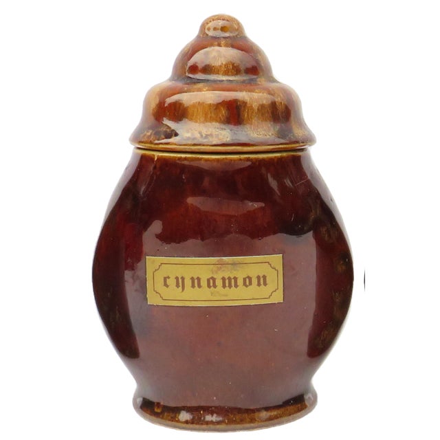 1970s European Brown Glazed Spice Jars, S/4 For Sale - Image 4 of 6