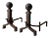 Antique Wrought Iron Andirons For Sale