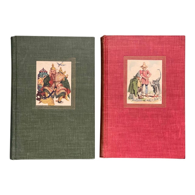 Vintage Illustrated Fairy Tale Cloth-Back Books - A Pair For Sale