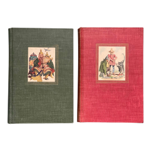 Vintage Illustrated Fairy Tale Cloth-Back Books - A Pair